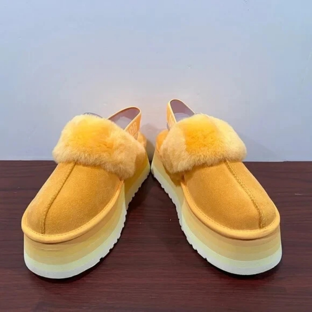 UGG Women's Funkette Platform Slippers in Bright Yellow